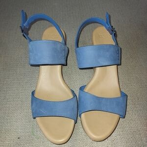 UGG Elena blue suede sandals